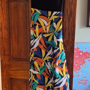 Colorful Abstract Print Dress